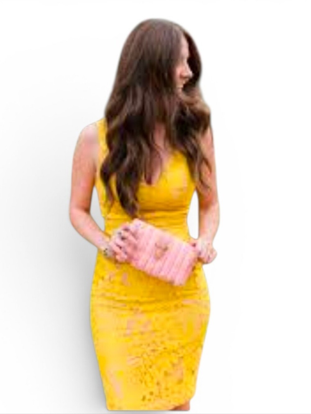 MAEVE X ANTHROPOLOGIE Yellow Pink Gardenia Lace Overlay Sheath Dress - Size 6